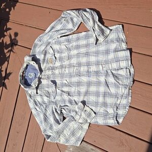Timberland 100% Cotton Plaid Vintage Button Up Mens Shirt - Size Medium